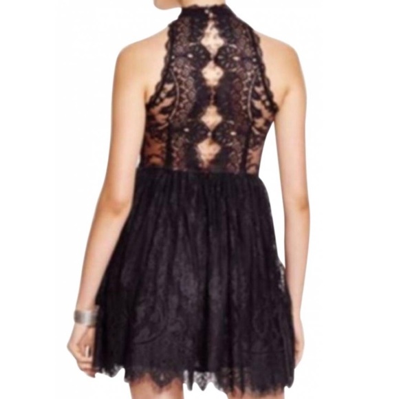 Free People Verushka Lace Mini Dress Black Size 8 NWT - Picture 2 of 16